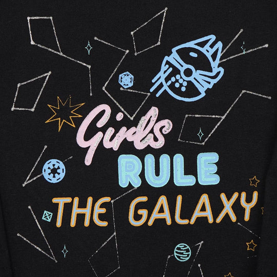 Infant Girls T-Shirt Girls Rule - Jet Black