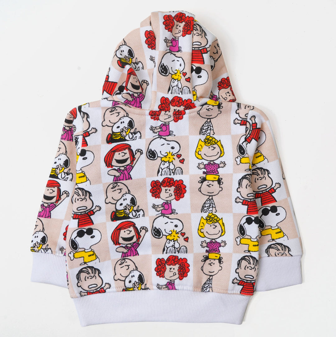 Infant Girls Jacket Cartoon Character - Light Peach