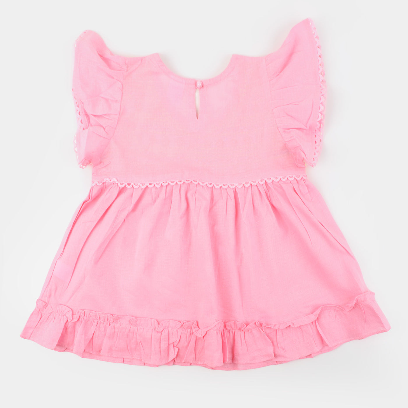Girls Jacquard Embroidered Top Waves - Pink