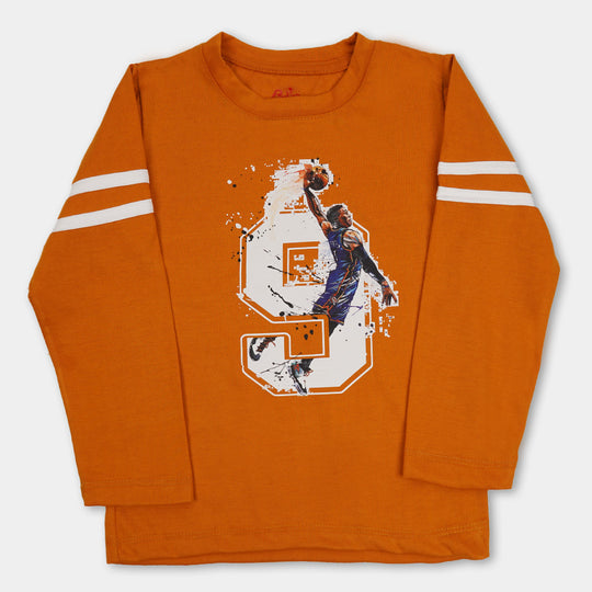 Boys T-Shirt F/S Number - Saffron