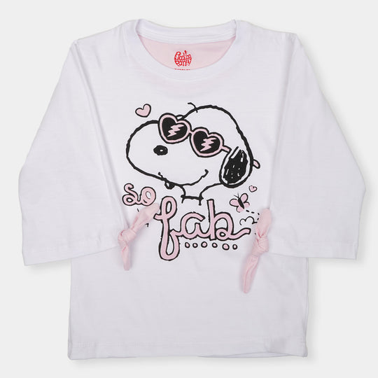 Girls T-Shirt F/S So Fab - B.White