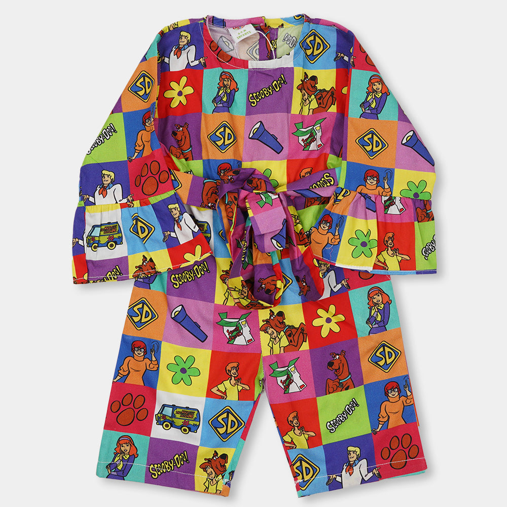 Infant Girls Digital Print Jumpsuit Scooby - Multi