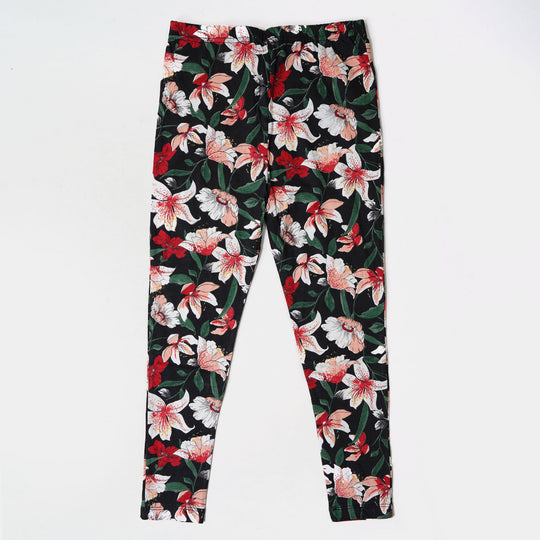 Girls Tights Printed Flower - Printed