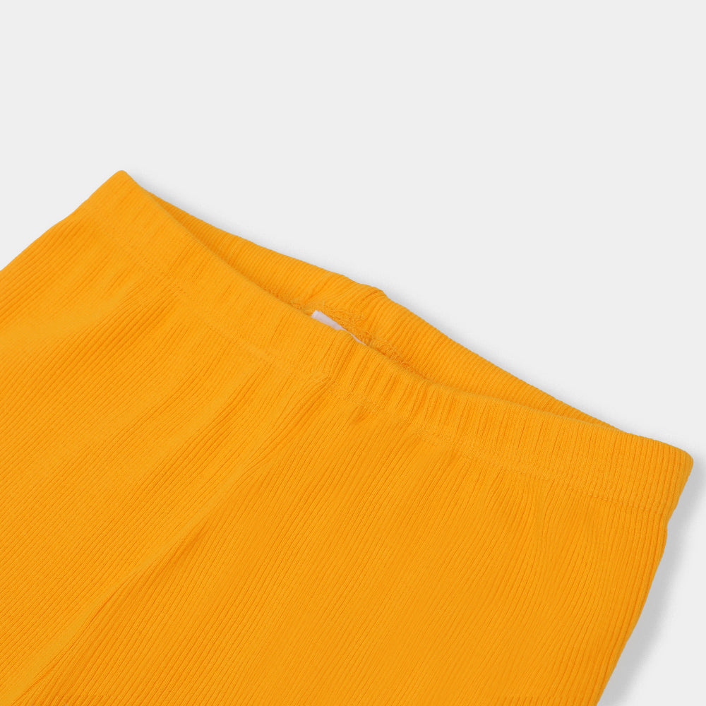 Girls Rib Tights - Citrus