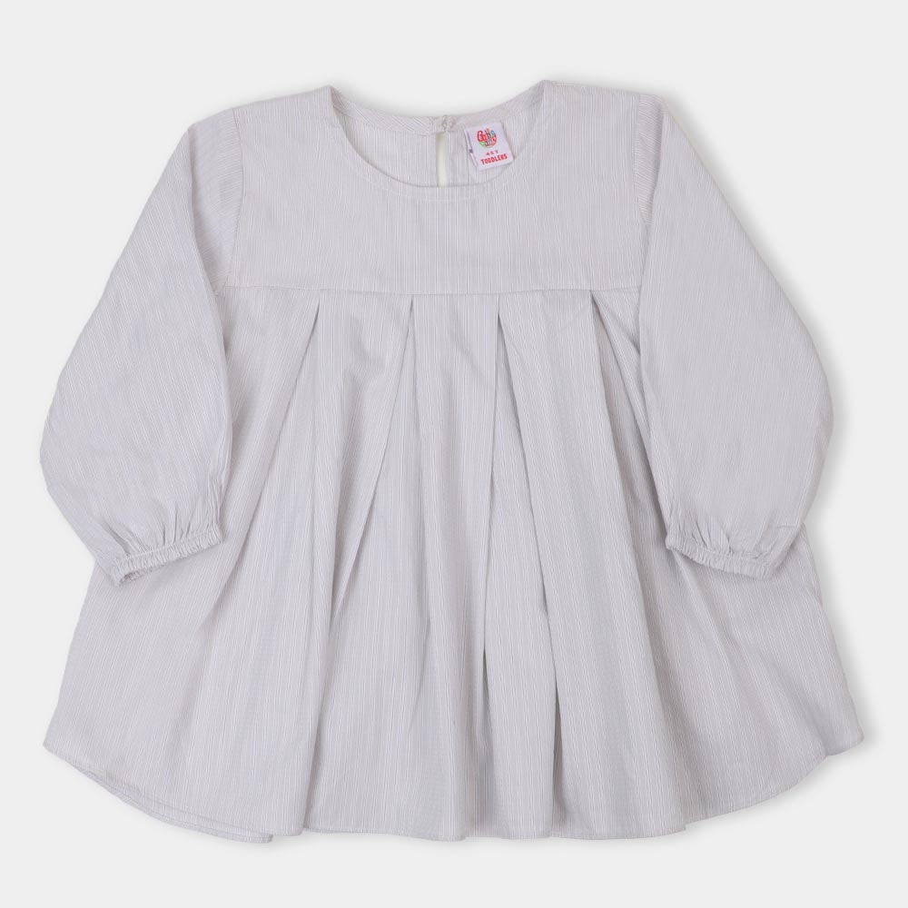 Girls Casual Top - Light Gray