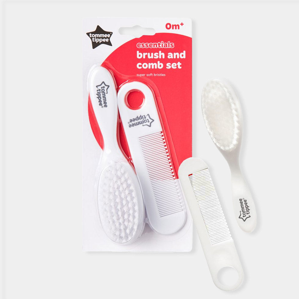 TT Essentials Baby Brush and Comb Set - White