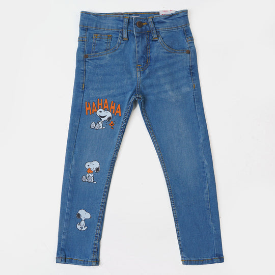Boys Pant Denim Character - Ice Blue