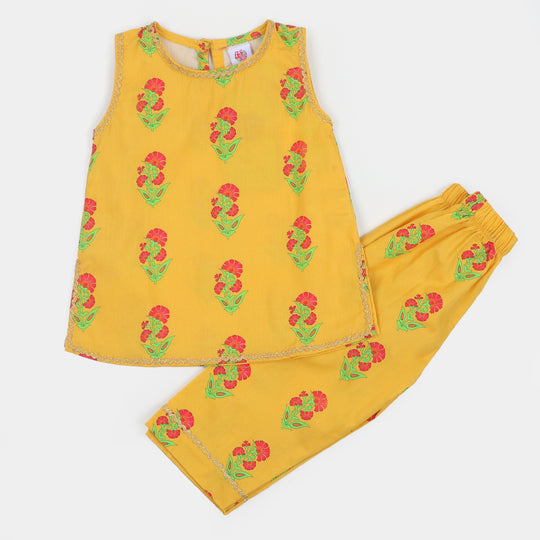 Infant Girls 2Pcs Fancy Golden - Yellow