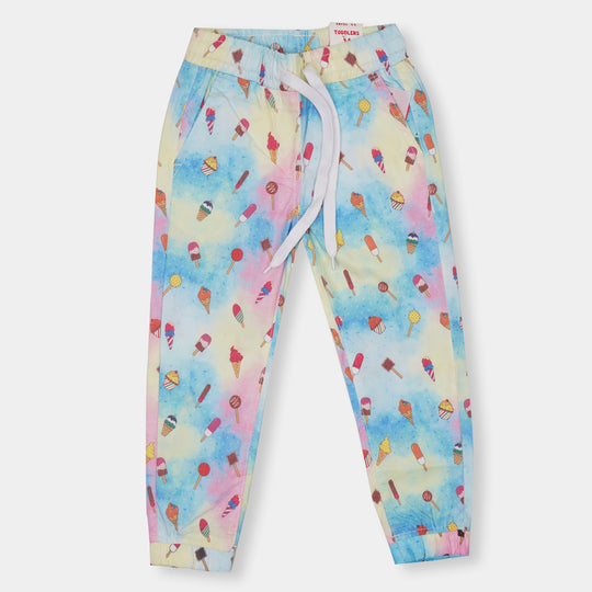 Girls Jegging Cotton Ice Cream - Multi