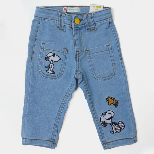 Infant Boys Pant Denim Character - Ice BLUE