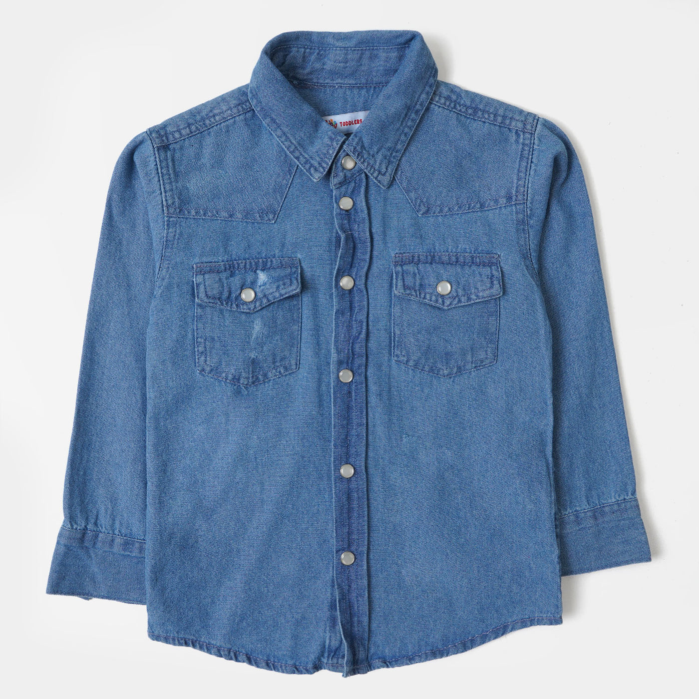 Boys Casual Shirt Denim Grinding - DARK BLUE