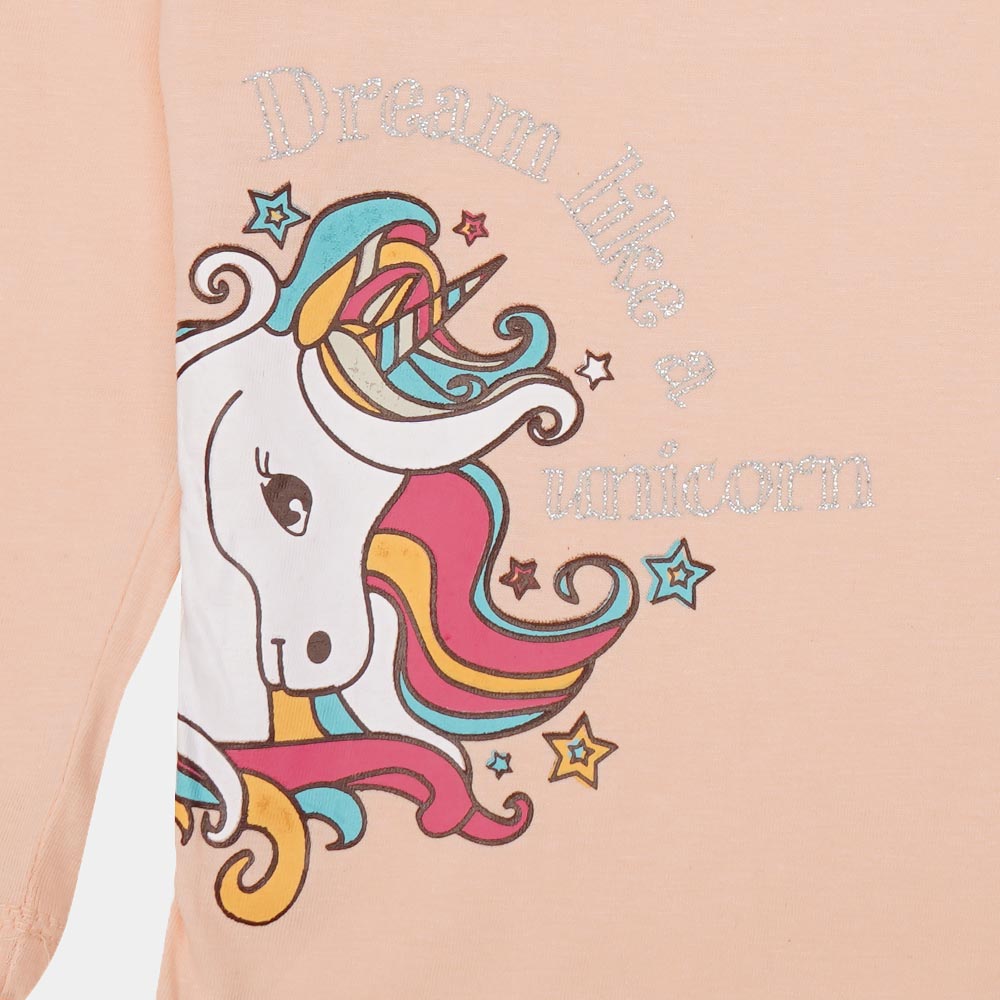 Girls T-Shirt F/S Character Dream - Pale Peach