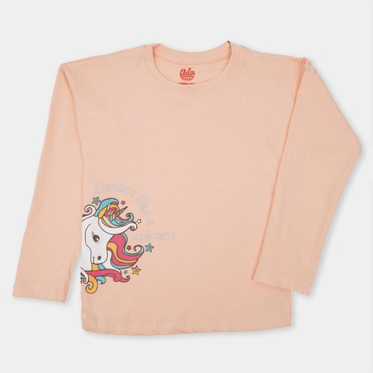 Girls T-Shirt F/S Character Dream - Pale Peach