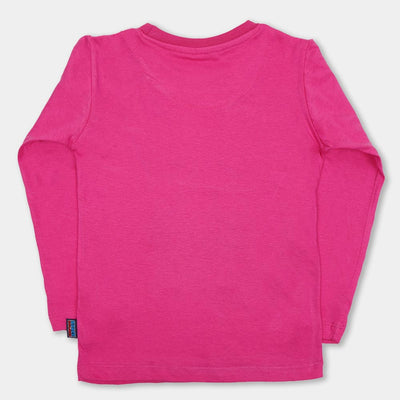 Girls T-Shirt F/S Plum Cut - Dark Pink