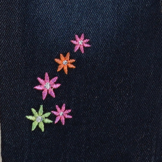 Infant Girls Pant Denim Stars - DARK BLUE