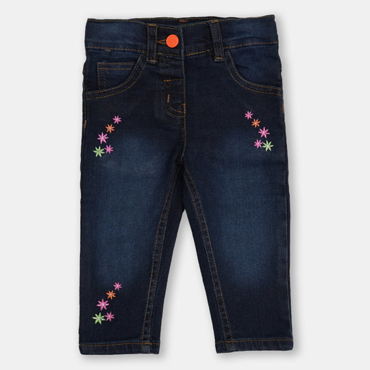 Infant Girls Pant Denim Stars - DARK BLUE