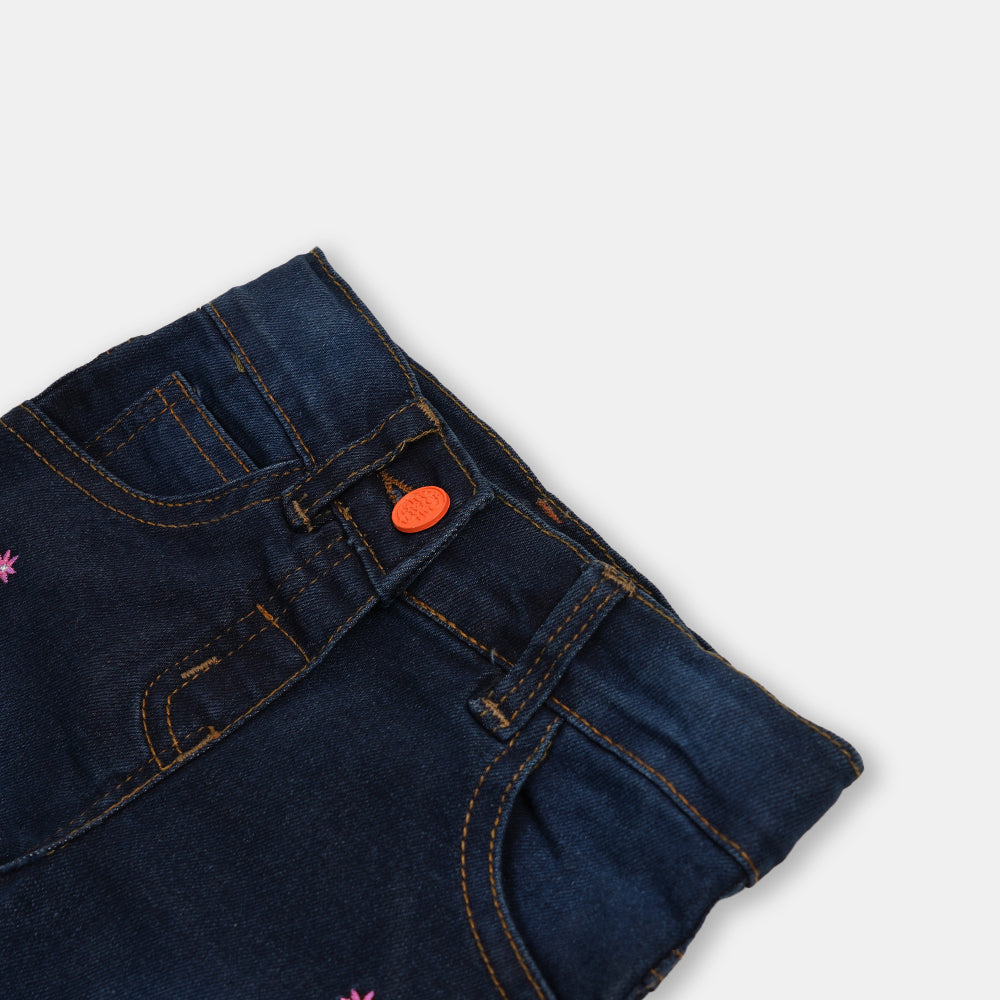 Infant Girls Pant Denim Stars - DARK BLUE
