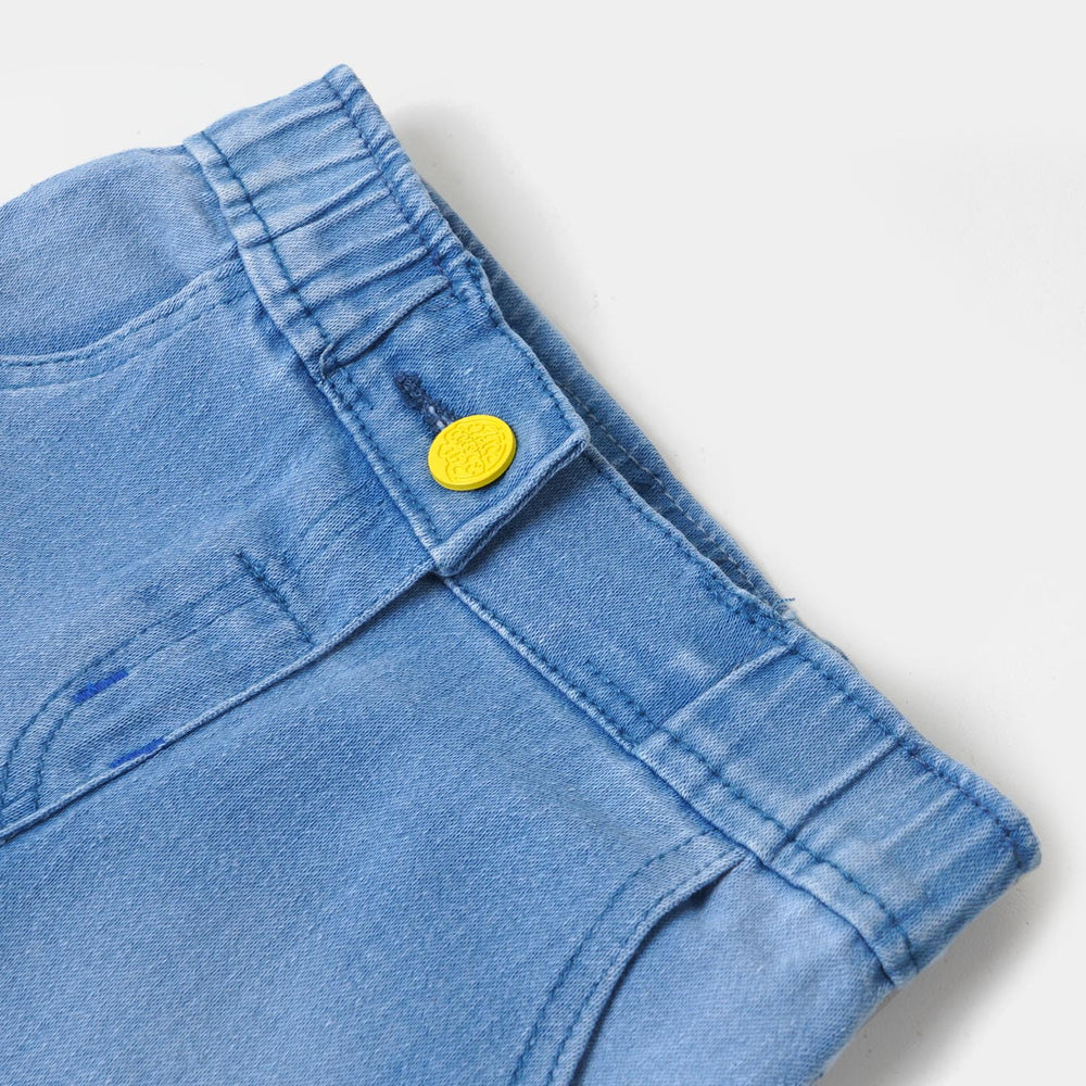 Infant Girls Pant Denim Character - Ice Blue