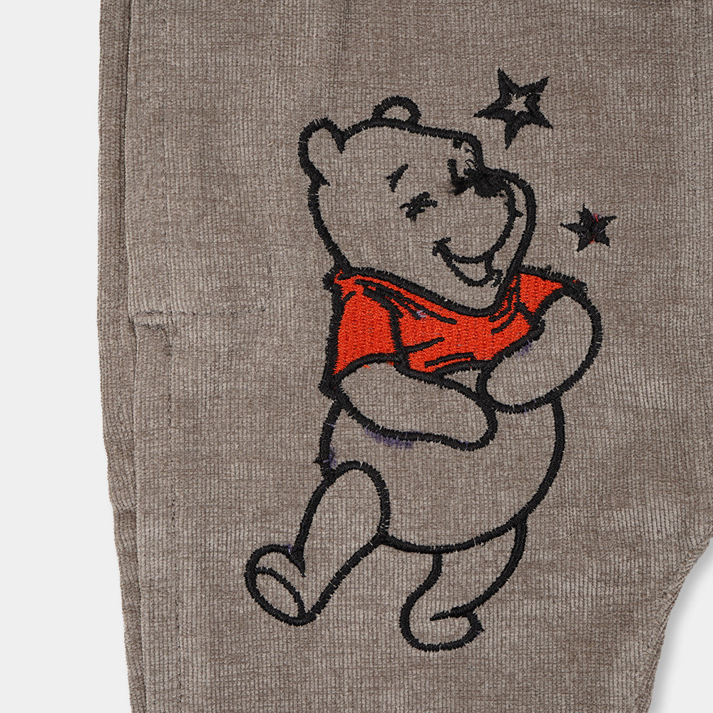 Infant Boys Corduroy Over All Pooh - GREY