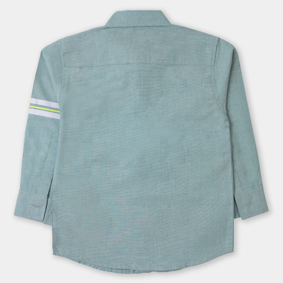 Boys Casual Shirt Good Vibes - LT.Green