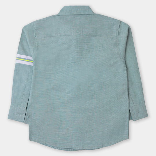 Boys Casual Shirt Good Vibes - LT.Green