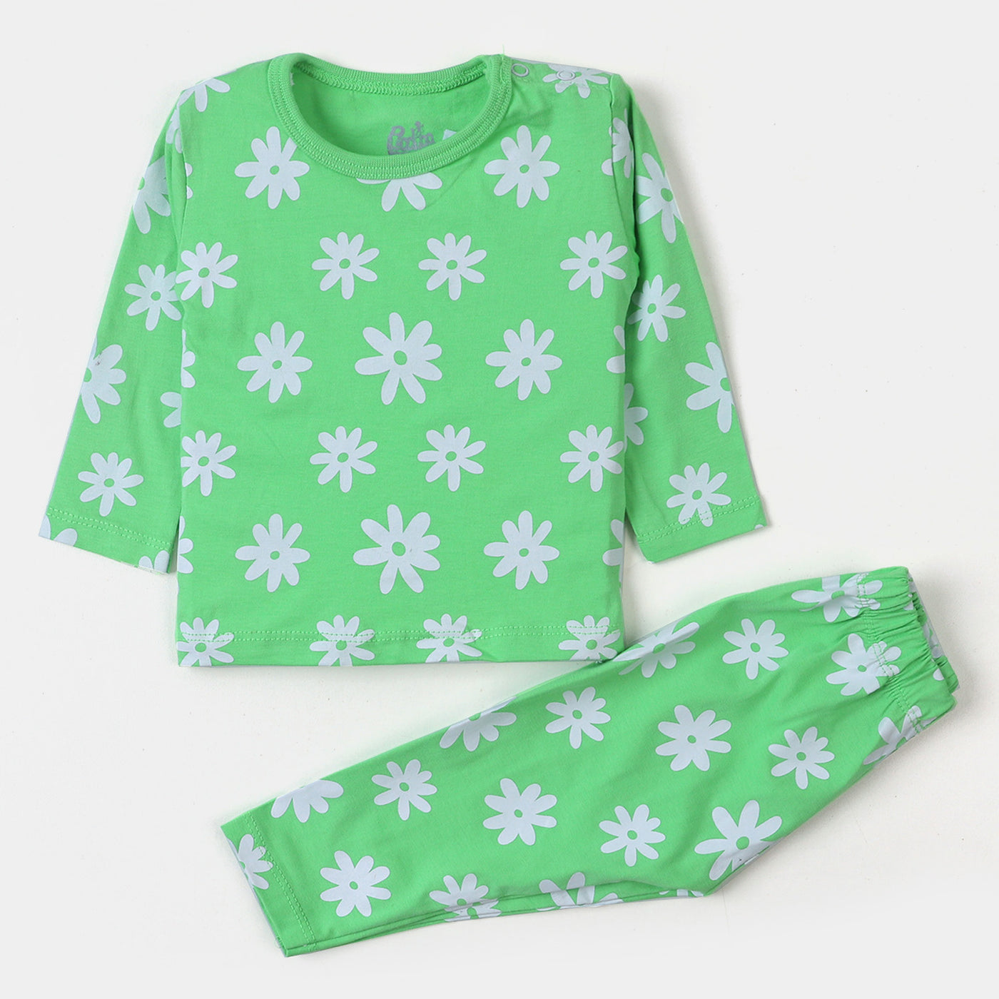 Infant Girls Knitted Suit Floral - Green
