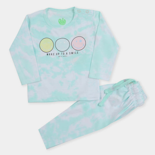 Infant Girls Knitted Suit Tie Dye - Sea Green