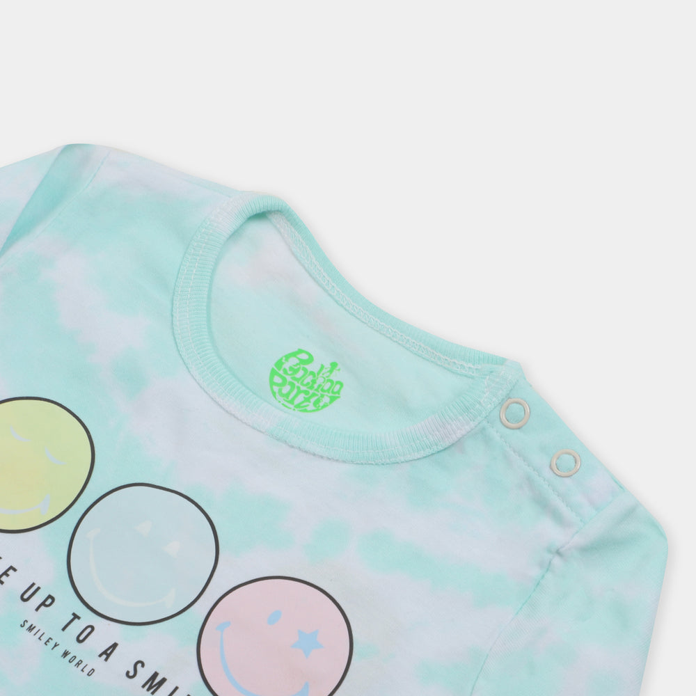 Infant Girls Knitted Suit Tie Dye - Sea Green