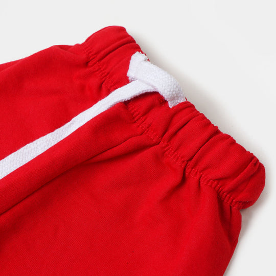 Infant Boys Knitted Suit Tractor - Red