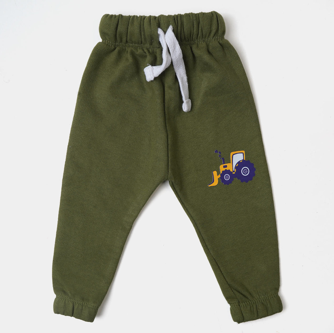 Infant Boys Knitted Suit Tractor - Olive Green/White