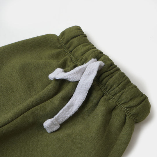 Infant Boys Knitted Suit Tractor - Olive Green/White