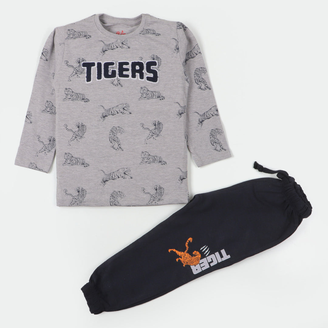 Boys 2 PCs Suit Tigers - Gray