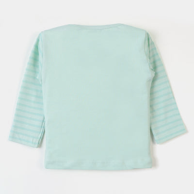 Infant Boys Knitted Suit Zoo-Sea Green