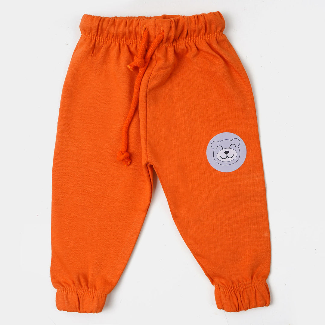 Infant Boys Knitted Suit Mr Bear - Off White/Orange