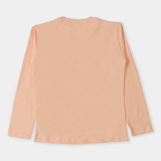 Girls T-Shirt F/S Super Cool - Pale Peach