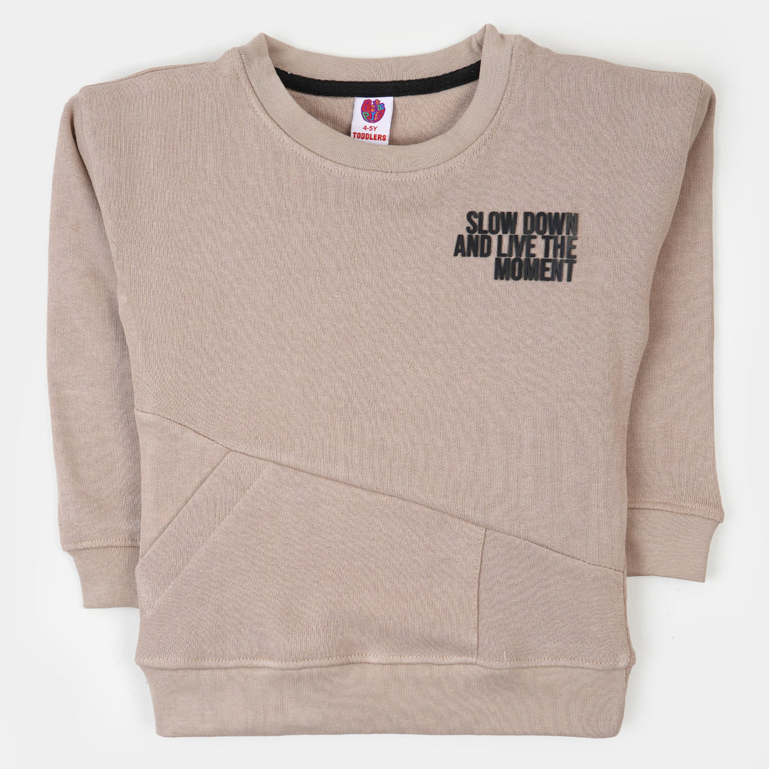 Boys Sweatshirt Slow Down - Beige