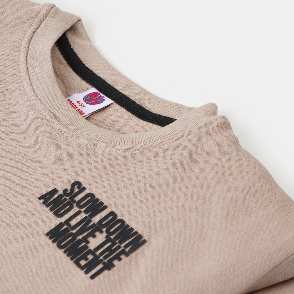 Boys Sweatshirt Slow Down - Beige