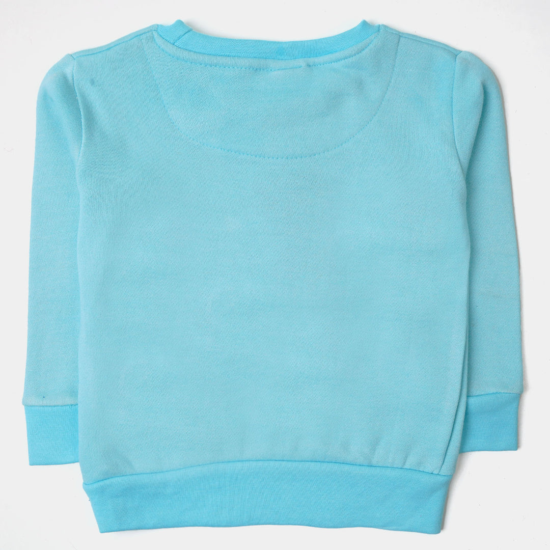 Boys Sweatshirt Cartoon Character - Sky Blue
