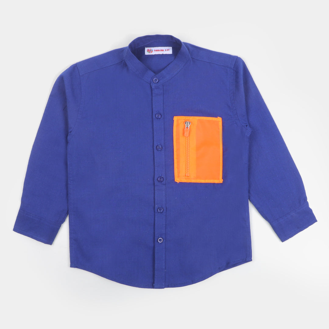 Boys Casual Shirt Delicate - Navy Blue