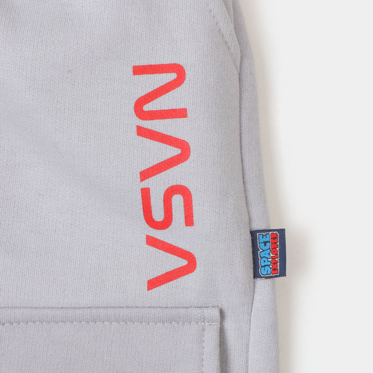 Boys Terry And Fleece Pajama Nasa - Grey