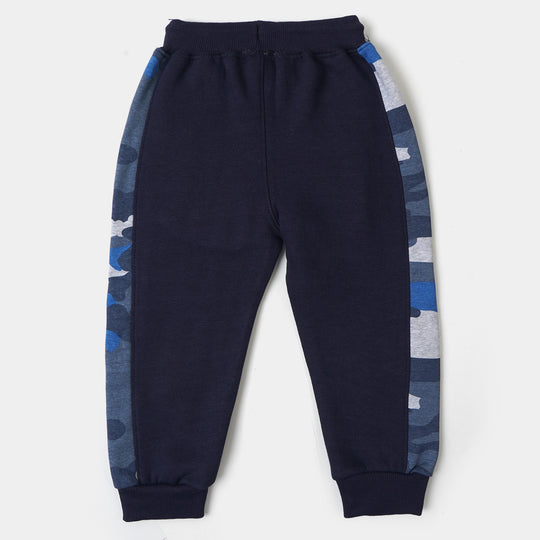 Boys 2 PCs Suit Navy Camouflage - Navy Blue