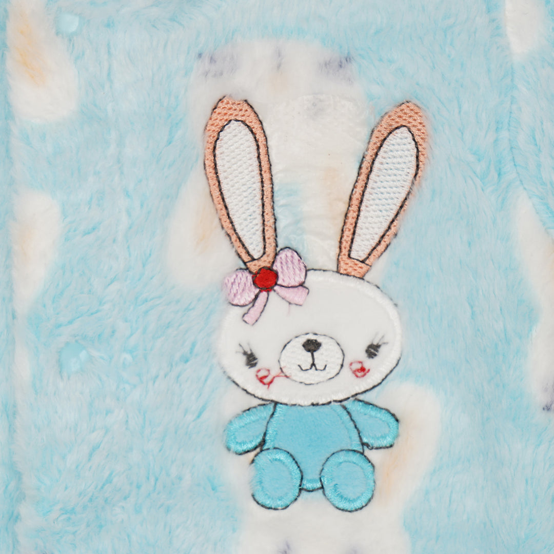 Super Cool Unisex Infant Romper With Cap - Rabbit