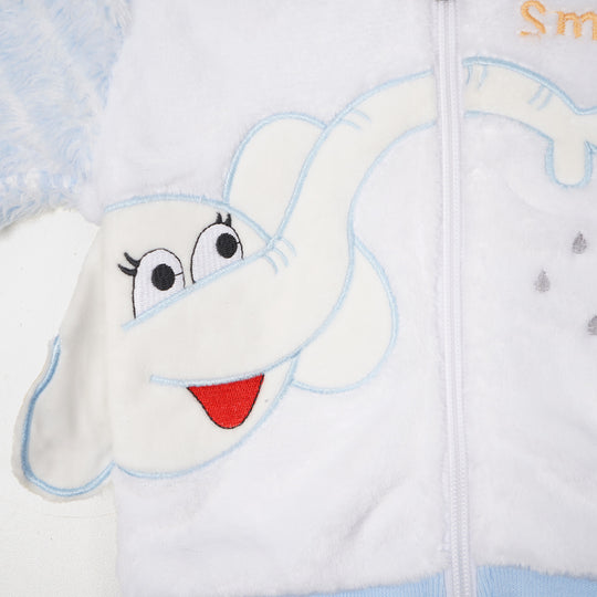 Unisex Hooded Infant 2 PCs Suit - Elephant