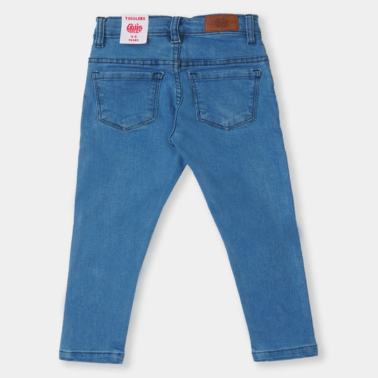 Girls Pant Denim Character  - Mid Blue