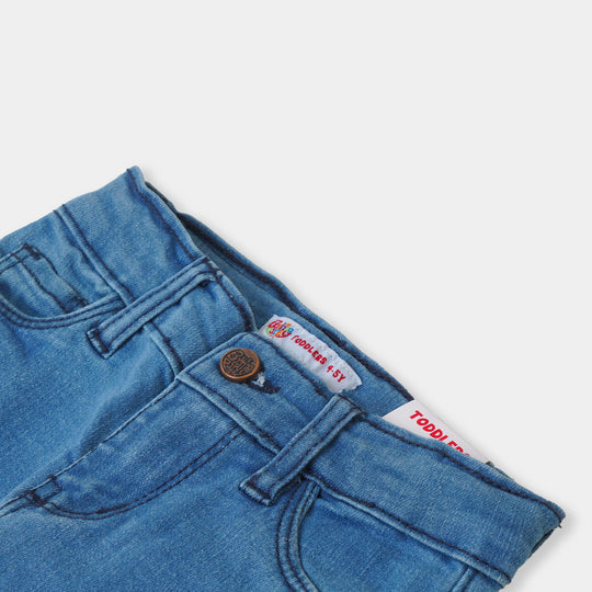 Girls Pant Denim Character  - Mid Blue