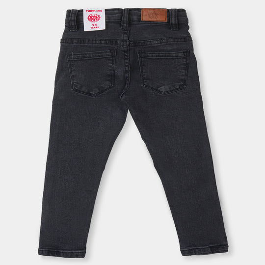 Girls Pant Denim Character - Charcoal