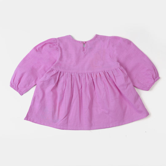 Girls EMB Top Floret Flamingo - L. Purple