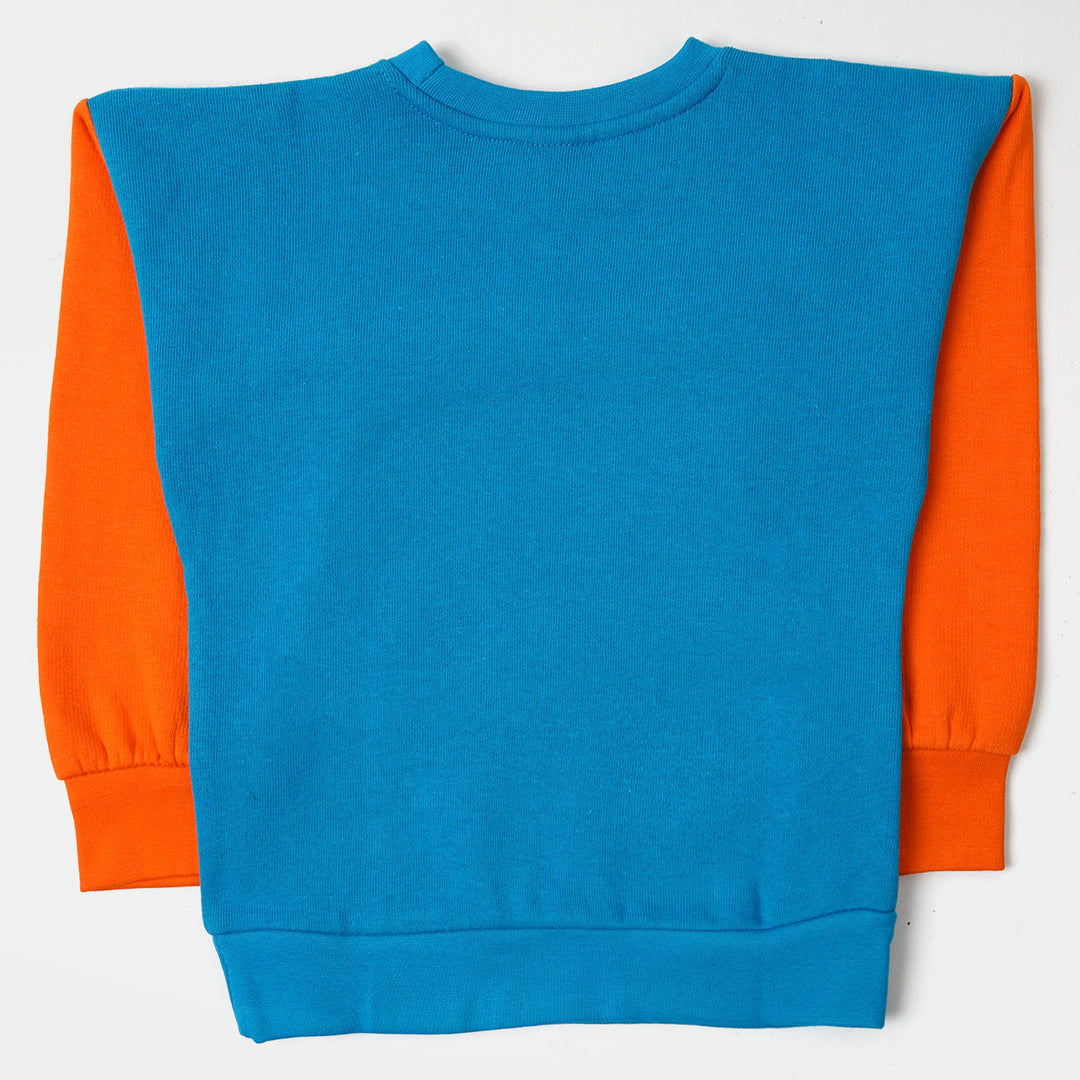 Boys Sweatshirt Yabba Dabba Do - Blue/Orange