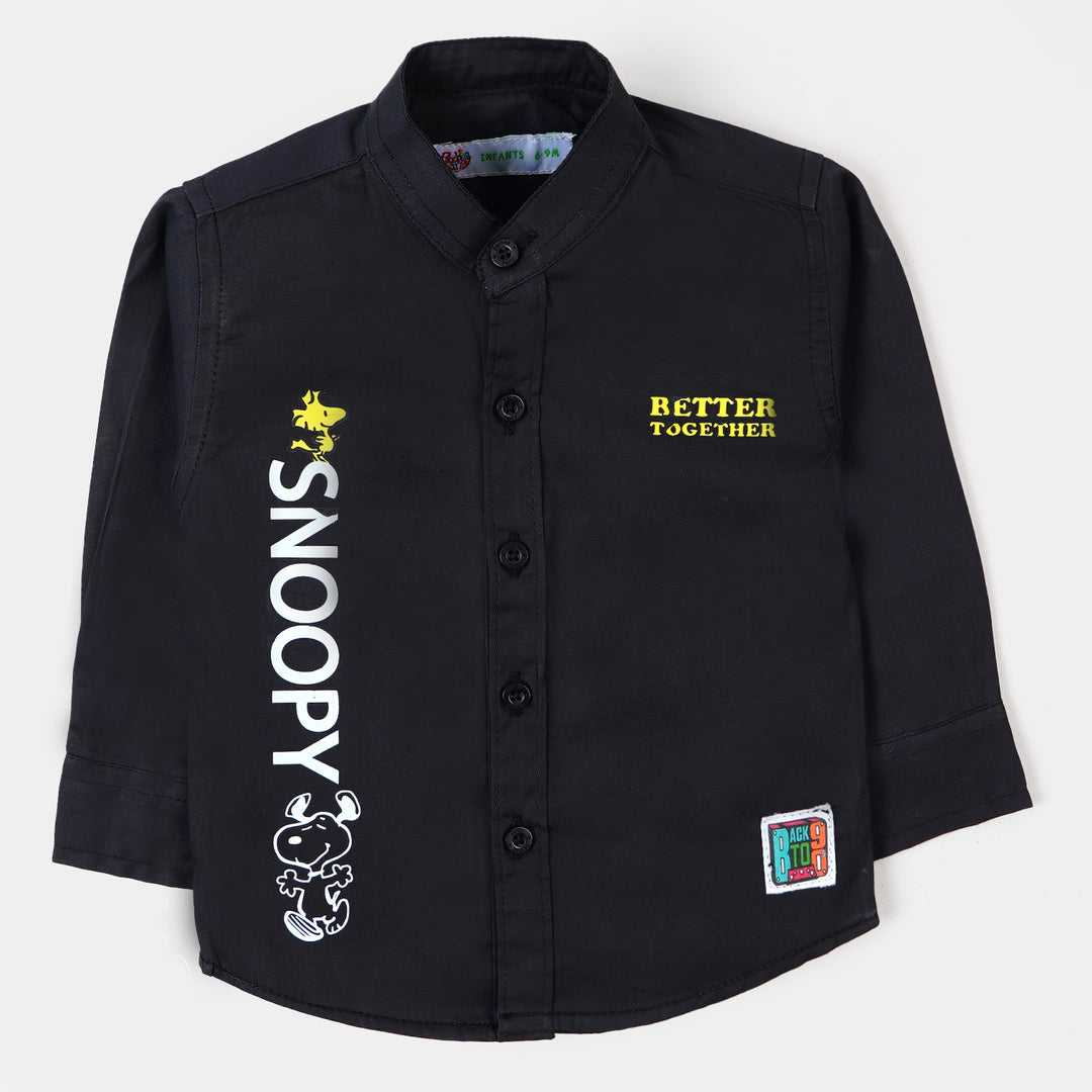 Infant Boys Casual Shirt Character-Black