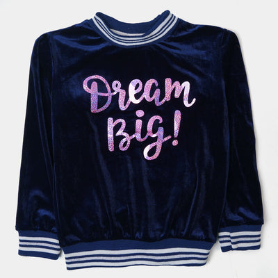 Girls Sweatshirt Dream Big - NAVY